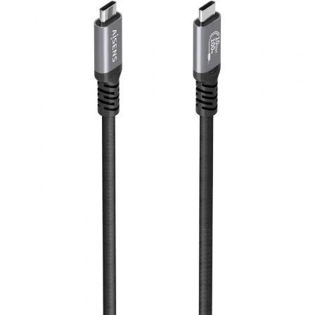 Aisens Cable USB 3.2 Gen2 Aluminio 10Gbps 8K@30Hz 5A 100W Negro 4.0m